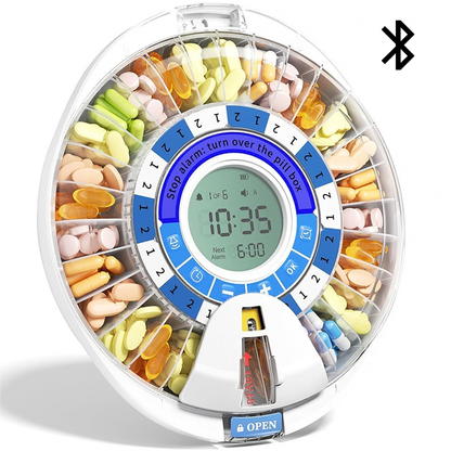 SMARTPILL Medsmart Automatic Pill Dispenser with Bluetooth, 28 Day Electronic Pill Dispenser, Home use
